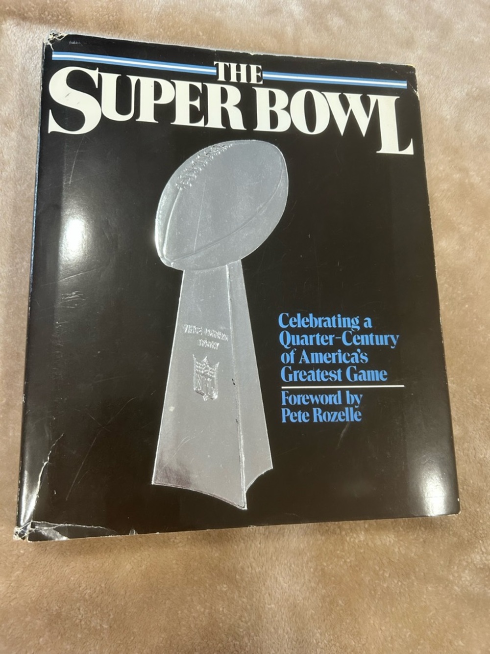 Vintage 1990 NFL The  1st 24 Super Bowls Book Coffee Table History Football fun